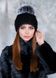 фото Черная норковая шапка с бубоном из чернобурки в интернет магазине магазине меха https://furstore.shop
