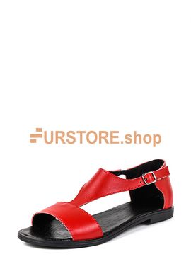 photographic Leather red Sandals TOPS in the women's fur clothing store https://furstore.shop
