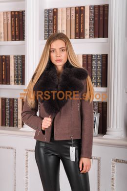 фотогорафия Женское пальто косуха с мехом песца в магазине женской меховой одежды https://furstore.shop