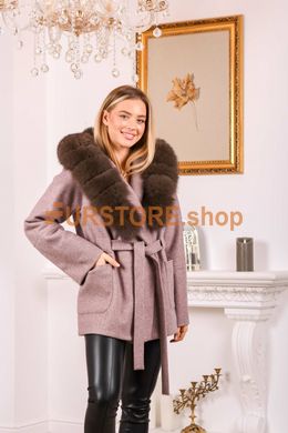 photographic Coat with hood and sable fur in the women's fur clothing store https://furstore.shop
