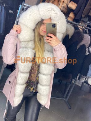 photographic Parka jacket with fur of polar fox in the women's fur clothing store https://furstore.shop