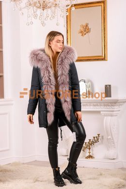 фотогорафия Зимняя парка с ярким роскошным мехом в магазине женской меховой одежды https://furstore.shop