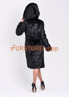 фотогорафия Женская зимняя шуба с песцовой опушкой на капюшоне в магазине женской меховой одежды https://furstore.shop