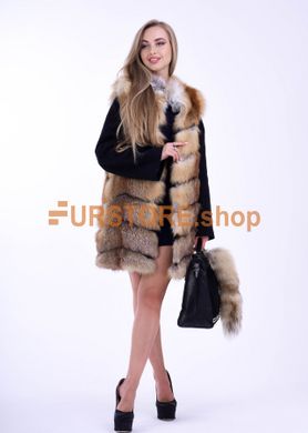 photographic Fox fur coat removable sleeve transformer in the women's fur clothing store https://furstore.shop