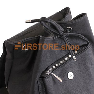фотогорафия Сумка-рюкзак de esse T37569-101 Черная в магазине женской меховой одежды https://furstore.shop