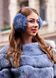 фото Теплые наушники из натурального меха, серо голубого цвета в онлайн крамниці жіночого одягу https://furstore.shop