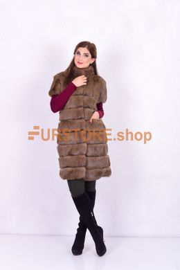 photographic Rabbit vest 80 cm cocoa in the women's fur clothing store https://furstore.shop