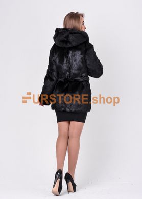 фотогорафия Полушубок из натурального меха с норковыми вставками в магазине женской меховой одежды https://furstore.shop