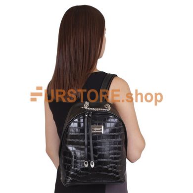 фотогорафия Сумка-рюкзак de esse D23306-1 Черная в магазине женской меховой одежды https://furstore.shop