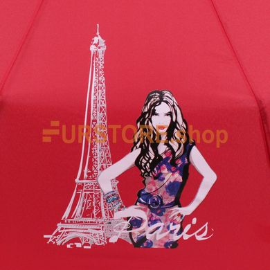 фотогорафия Зонт складной de esse 3138 автомат Девушка в Париже в магазине женской меховой одежды https://furstore.shop