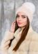 photo Mink Beige Fur Hat in the women's furs clothing web store https://furstore.shop