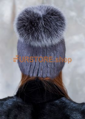 фотогорафія Шапка з хутра норки графітового кольору в онлайн крамниці хутряного одягу https://furstore.shop