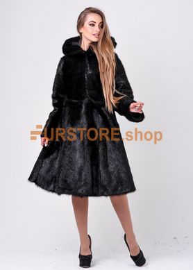 photographic Trapezoid flared nutria coat | Large sizes 40-64, S-XXXL in the women's fur clothing store https://furstore.shop