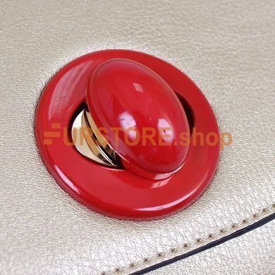 фотогорафия Сумка de esse DS23605B-3316 Золотая в магазине женской меховой одежды https://furstore.shop