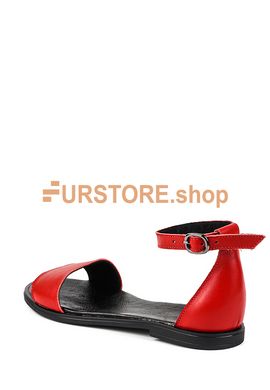 фотогорафія Жіночі червоні босоніжки TOPS в онлайн крамниці хутряного одягу https://furstore.shop