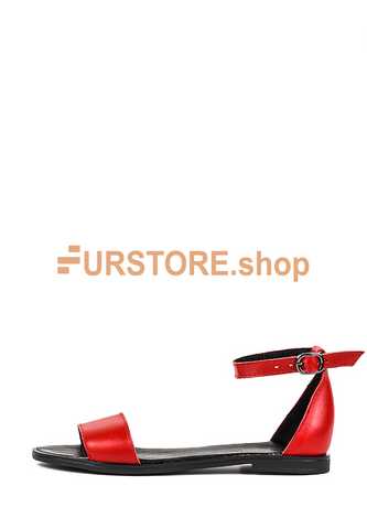 Ladies red hot sale flat sandals