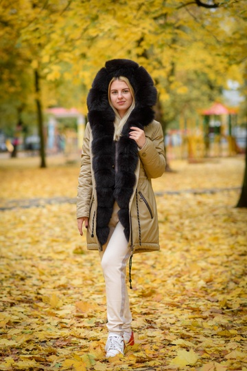 photographic Beige Arctic Fox Park | natural fur in the women's fur clothing store https://furstore.shop