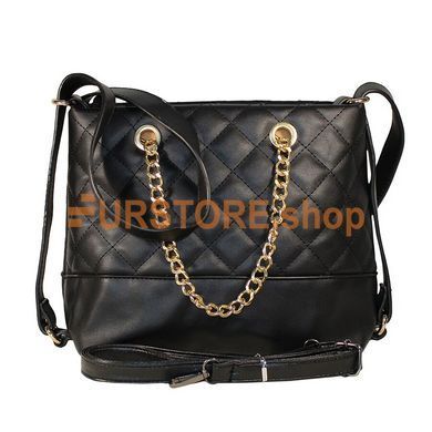 фотогорафия Сумка de esse C22810-1 Черная в магазине женской меховой одежды https://furstore.shop
