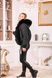 photo Short black parka with polar fox fur in the women's furs clothing web store https://furstore.shop