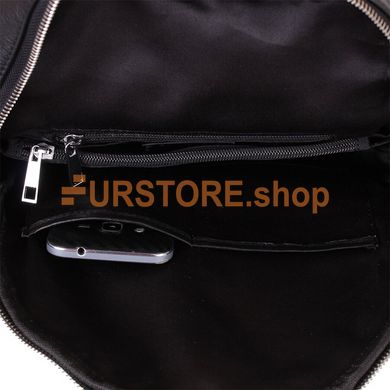 фотогорафия Сумка-рюкзак de esse L46251-2 Черная в магазине женской меховой одежды https://furstore.shop