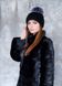 фото Чорна норкова шапка з бубоном з чорнобурки в онлайн крамниці жіночого одягу https://furstore.shop