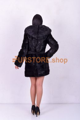 photographic Transverse fur coat from natural nutria fur in the women's fur clothing store https://furstore.shop