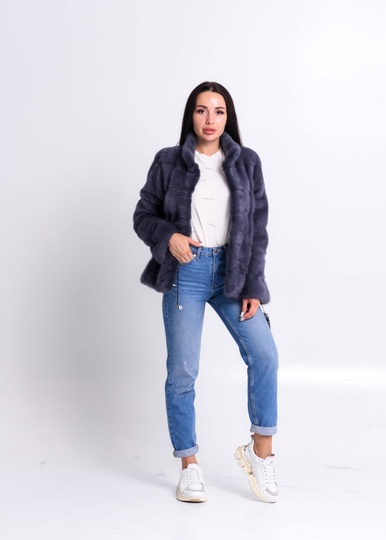 photographic Mink short fur coat, sleeve transformer in the women's fur clothing store https://furstore.shop