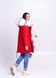 фото Жіноча червона парка з хутром арктичної лисиці в онлайн крамниці жіночого одягу https://furstore.shop