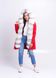 photo Women`s red parka with fur of arctic fox in the women's furs clothing web store https://furstore.shop