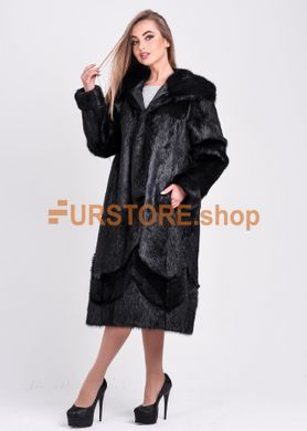 фотогорафия Шуба большого размера из стриженого меха нутрии | размеры 40-64 в магазине женской меховой одежды https://furstore.shop
