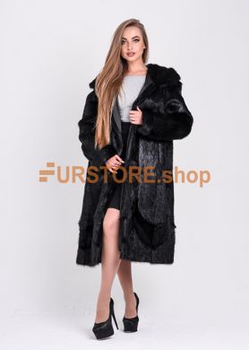 фотогорафия Шуба большого размера из стриженого меха нутрии | размеры 40-64 в магазине женской меховой одежды https://furstore.shop