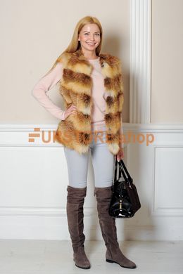 фотогорафия Короткий меховой кардиган из лисы в магазине женской меховой одежды https://furstore.shop