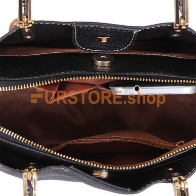 фотогорафия Сумка de esse C22359-1 Черная в магазине женской меховой одежды https://furstore.shop