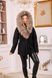 photo Wool poncho with fur hood in the women's furs clothing web store https://furstore.shop