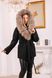 photo Wool poncho with fur hood in the women's furs clothing web store https://furstore.shop