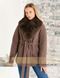 photo Brown wool jacket with polar fox collar in the women's furs clothing web store https://furstore.shop