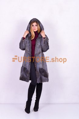 photographic Silver winter nutria coat for women in the women's fur clothing store https://furstore.shop