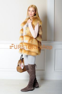 photographic Fox fur vest in the women's fur clothing store https://furstore.shop