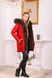 фото Красная зимняя парка с мехом цвета соболь в интернет магазине магазине меха https://furstore.shop