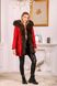photo Red winter parka with sable fur  in the women's furs clothing web store https://furstore.shop