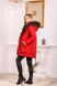 фото Червона зимова парка з хутром кольору соболь в онлайн крамниці жіночого одягу https://furstore.shop