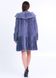 фото Шуба із стриженої нутрії сапфірового кольору, модель дзвоник в онлайн крамниці жіночого одягу https://furstore.shop