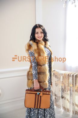 photographic Fox Cross Vest in the women's fur clothing store https://furstore.shop