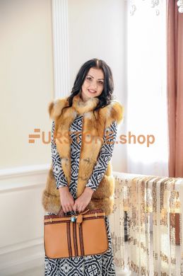 photographic Fox Cross Vest in the women's fur clothing store https://furstore.shop