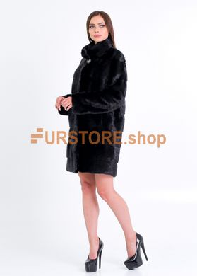фотогорафия Норковая шуба трансформер черного цвета в магазине женской меховой одежды https://furstore.shop