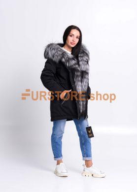 photographic Parka with fur of silver silver fox in the women's fur clothing store https://furstore.shop