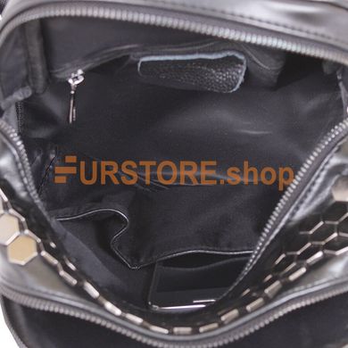 фотогорафия Сумка-рюкзак de esse T37669-1 Черная в магазине женской меховой одежды https://furstore.shop