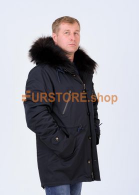 photographic Men's winter parka with raccoon fur in the women's fur clothing store https://furstore.shop