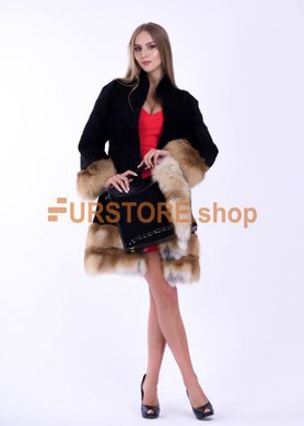 photographic Nutria fur coat with fox, transformer in the women's fur clothing store https://furstore.shop