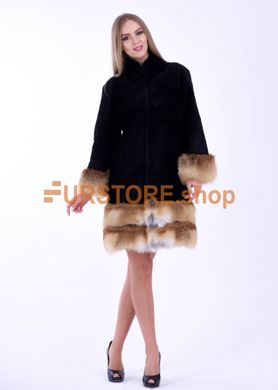 фотогорафия Шуба из нутрии с лисой, трансформер в магазине женской меховой одежды https://furstore.shop